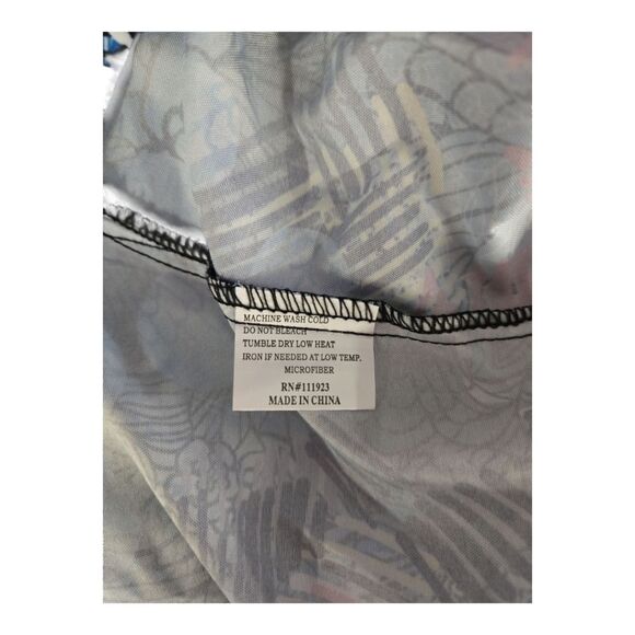 BASSIRI MEN'S CASUAL ABSTRACT SHORT SLEEVE SHIRT. ROYAL GREEN RED PINK. 1057 - Picture 5 of 5